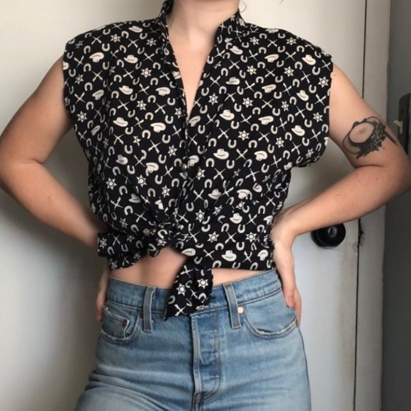 Western Print Button Up - Picture 3 of 8